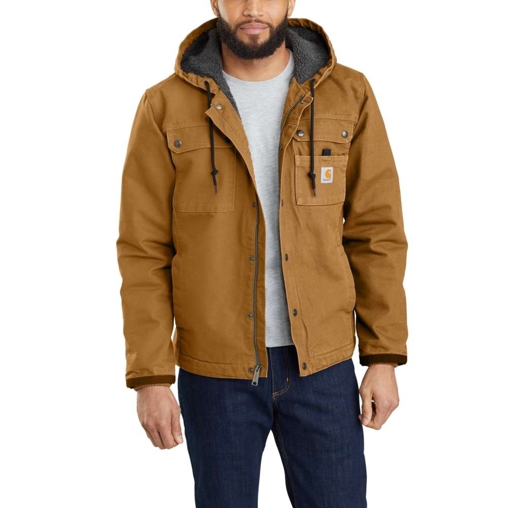 Carhartt Mens Bartlett Sherpa Lined Cotton Work Jacket Outdoor Look