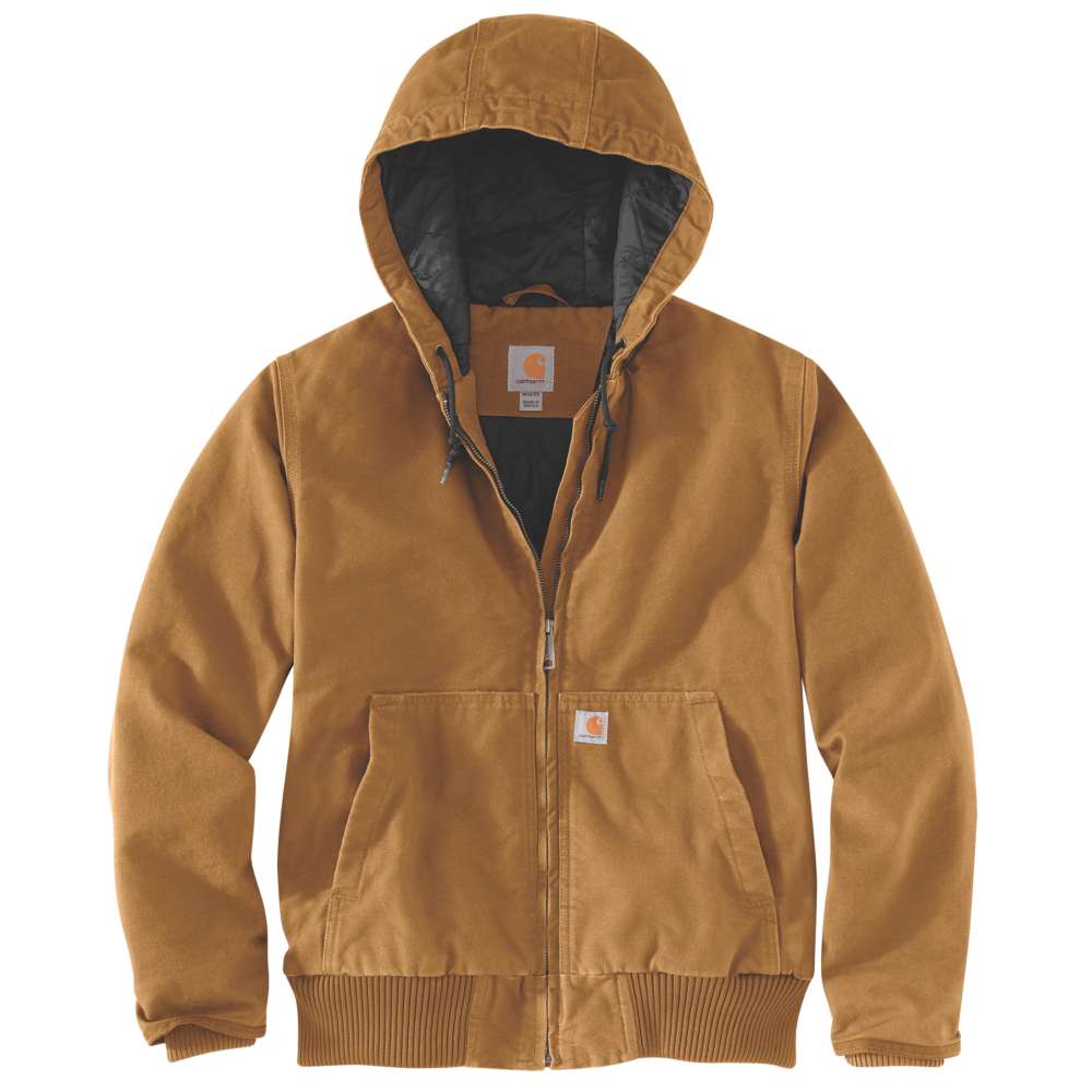 Carhartt Womens Washed Duck Hooded Active Work Jacket Coat L - Bust 38-40’ (96.5-101.5cm)