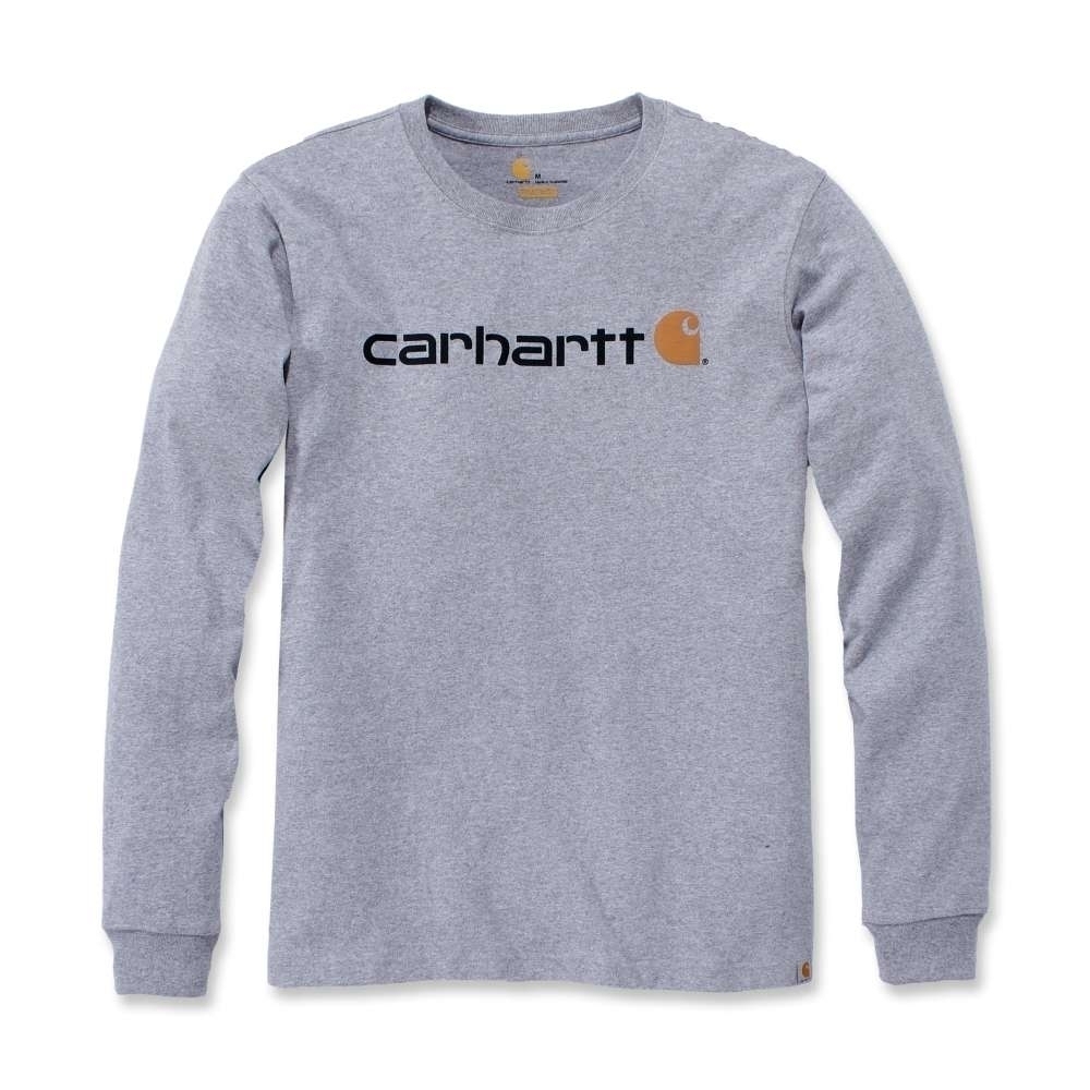 Carhartt Mens Core Logo Long Sleeve Cotton Crewneck T Shirt M - Chest 38-40’ (97-102cm)