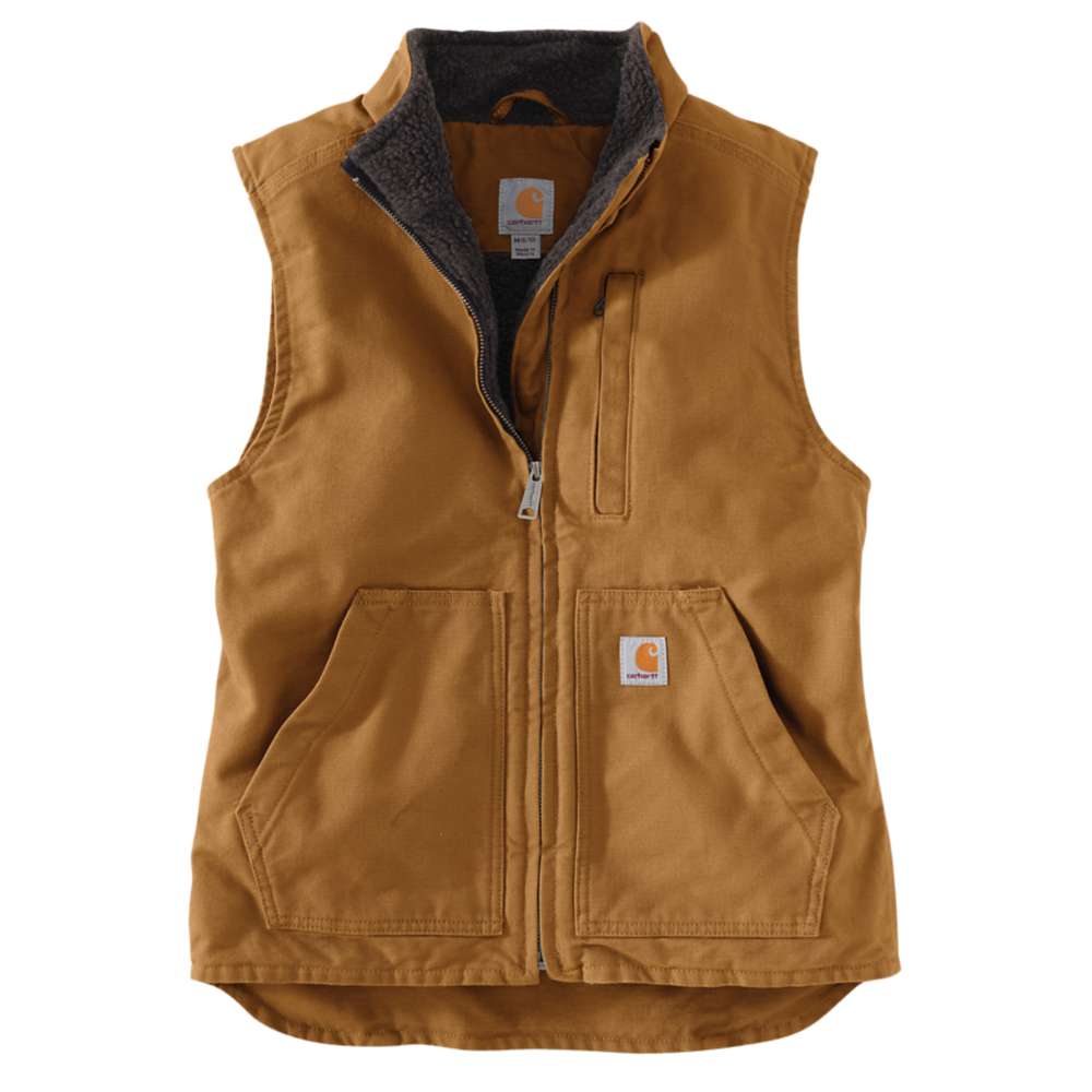 Carhartt Womens Sherpa Lined Mock Neck Soft Duck Vest M - Bust 36-38’ (91.5-96.5cm)