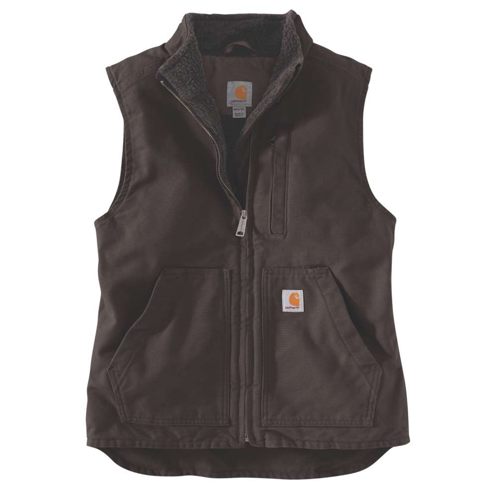 Carhartt Womens Sherpa Lined Mock Neck Soft Duck Vest XS - Bust 31-33’ (78.5-84cm)