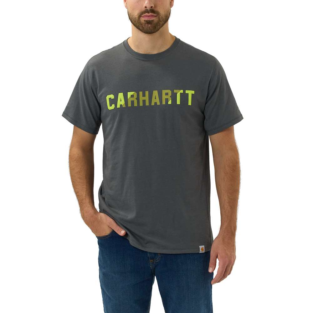 Carhartt Mens Force Flex Block Logo Short Sleeve T Shirt XXL - Chest 50-52’ (127-132cm)
