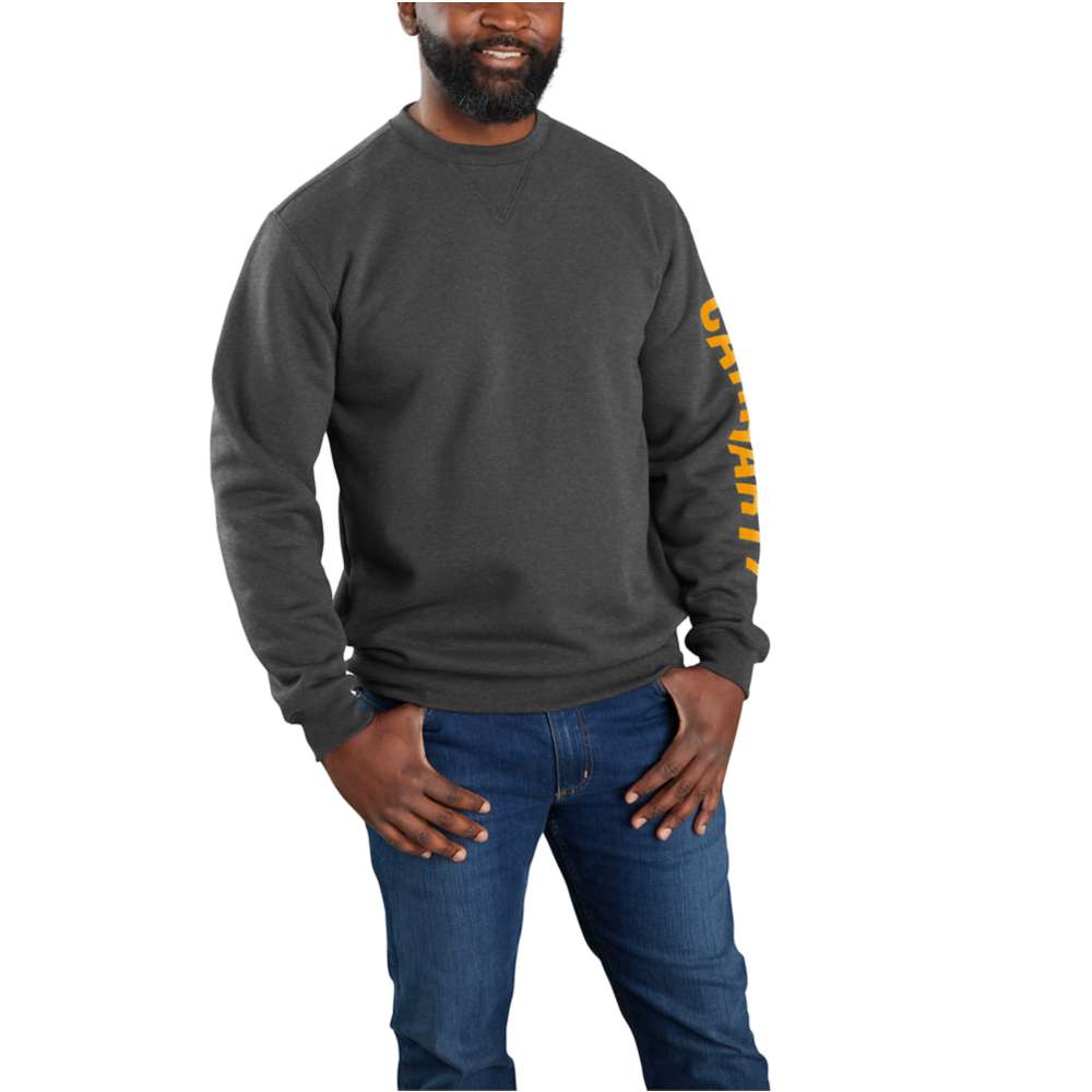 Carhartt Mens Crewneck Loose Fit Graphic Logo Sweatshirt S - Chest 34-36’ (86-91cm)