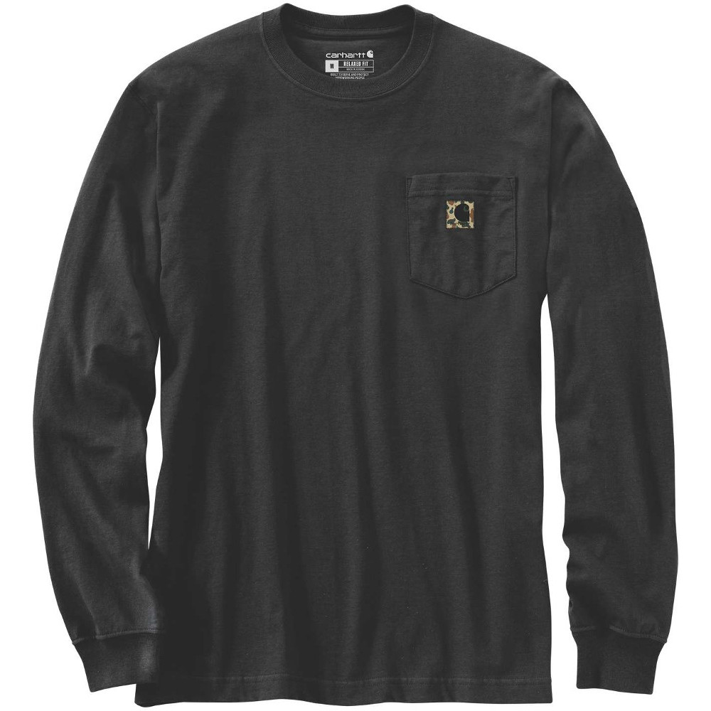 Carhartt Mens Pocket Camo C Graphic Long Sleeve T Shirt XL - Chest 46-48’ (117-122cm)