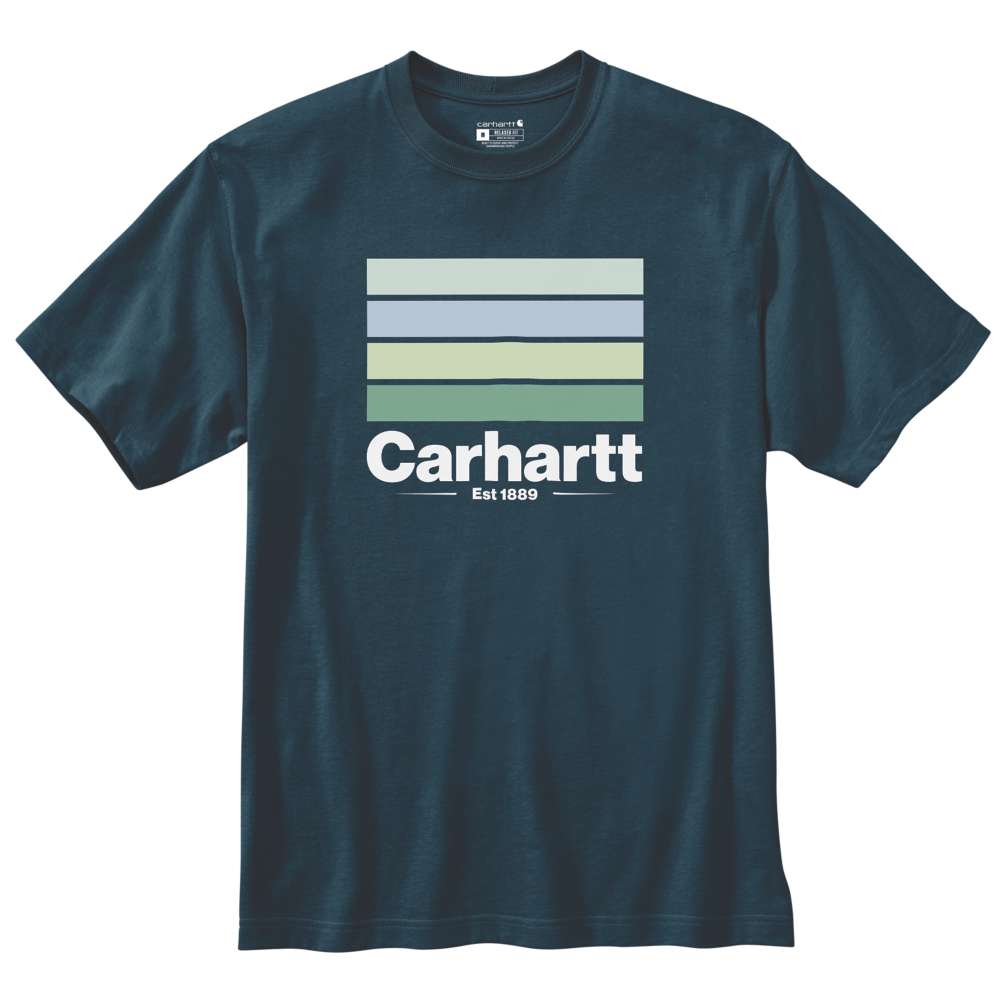 Carhartt Mens Line Graphic Short Sleeve T Shirt L - Chest 42-44’ (107-112cm)