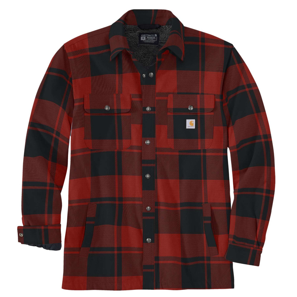 Carhartt Mens Flannel Sherpa Lined Shirt Jacket L - Chest 42-44’ (107-112cm)