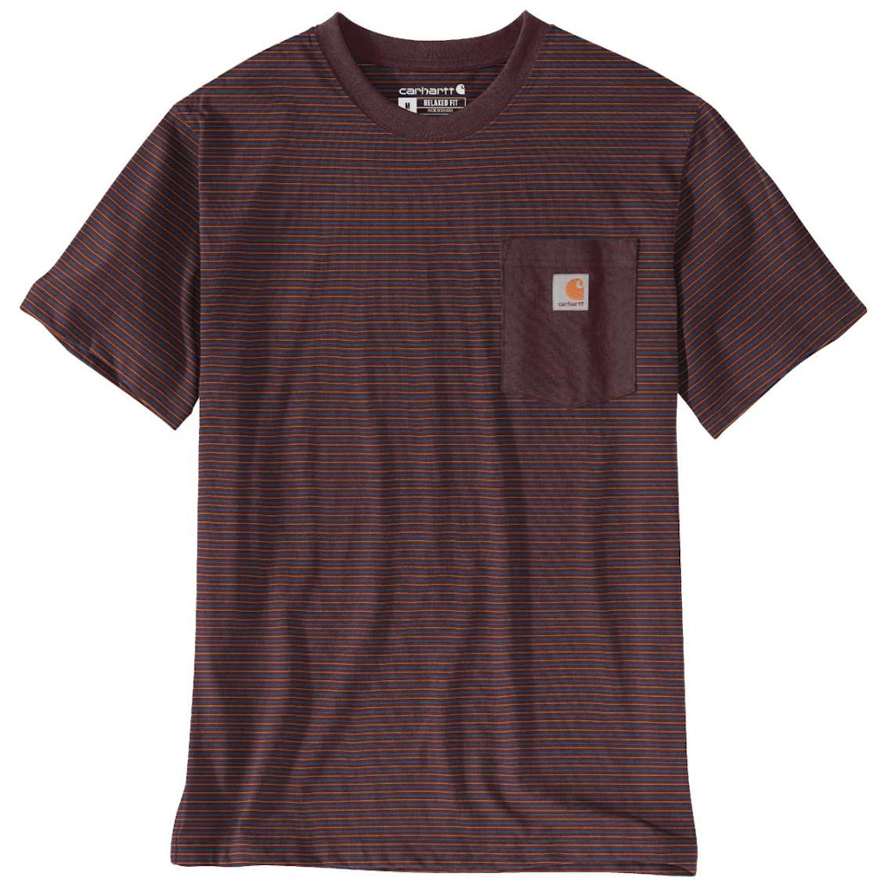 Carhartt Mens Relaxed Fit Short Sleeve Pocket Stripe T Shirt XXL - Chest 50-52’ (127-132cm)