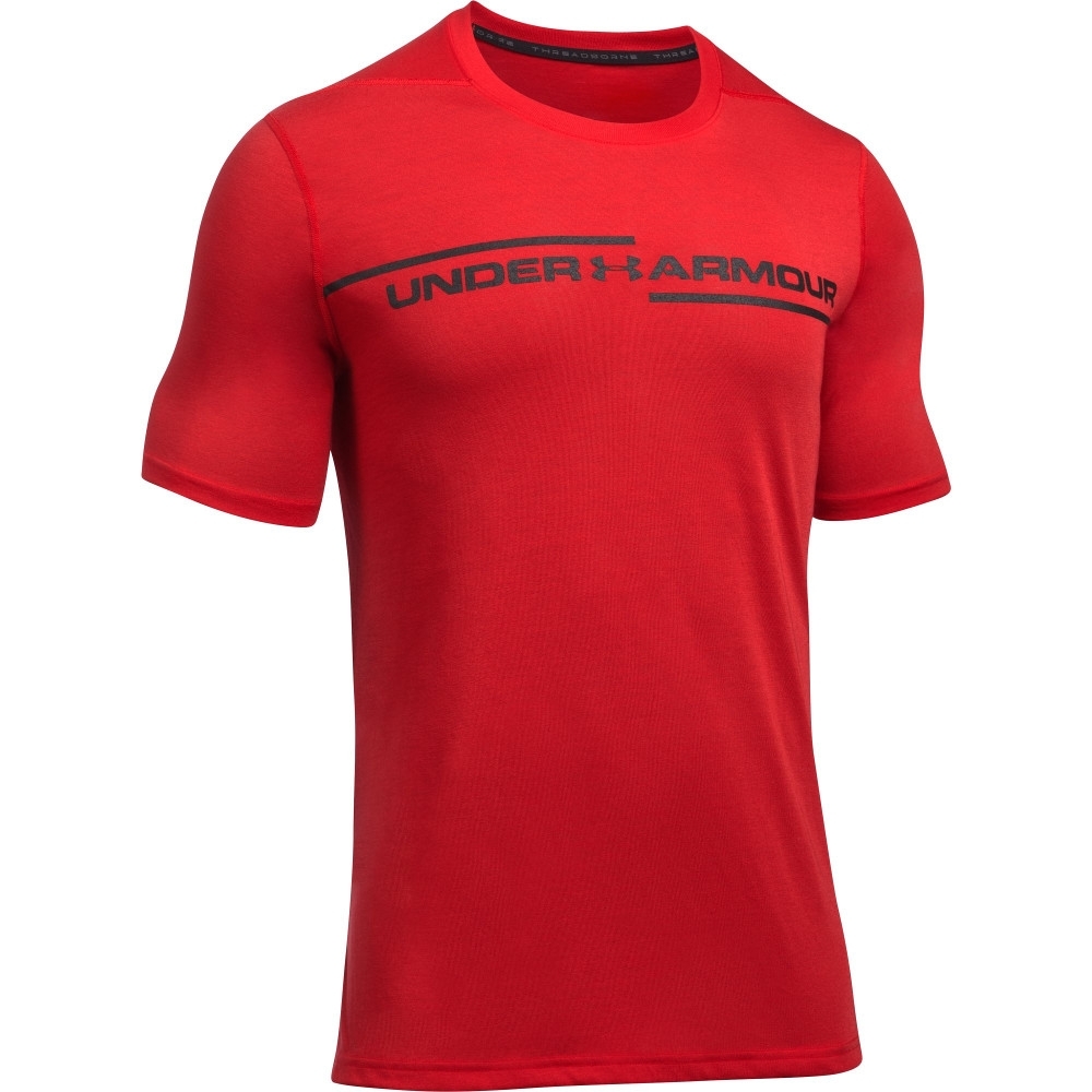 Under Armour Mens Threadborne Wicking Cross Chest Short Sleeve T Shirt S - Chest 34-36’ (86.4-91.4cm)