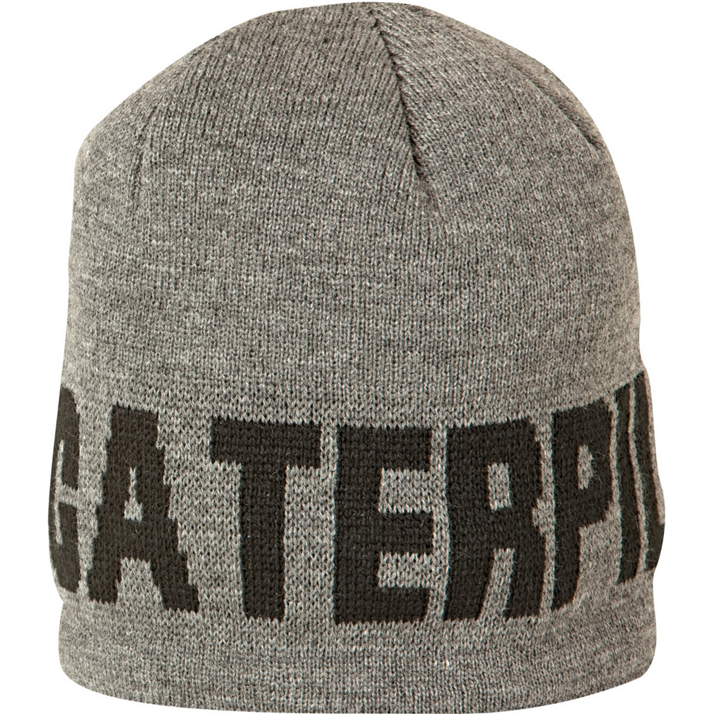Caterpillar Mens Branded Keep Warm Hat Cap Grey
