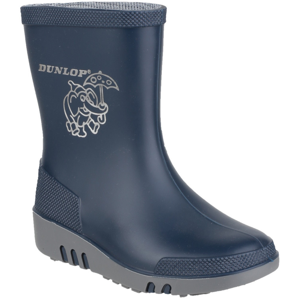 Product image of Dunlop Boys Mini Elephant Waterproof PVC Welly Wellington Boots UK Size 4 (EU 21) Toddler