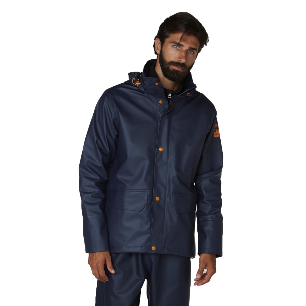 Helly Hansen Mens Gale Waterproof Rain Workwear Jacket XS - Chest 34.5’ (88cm)