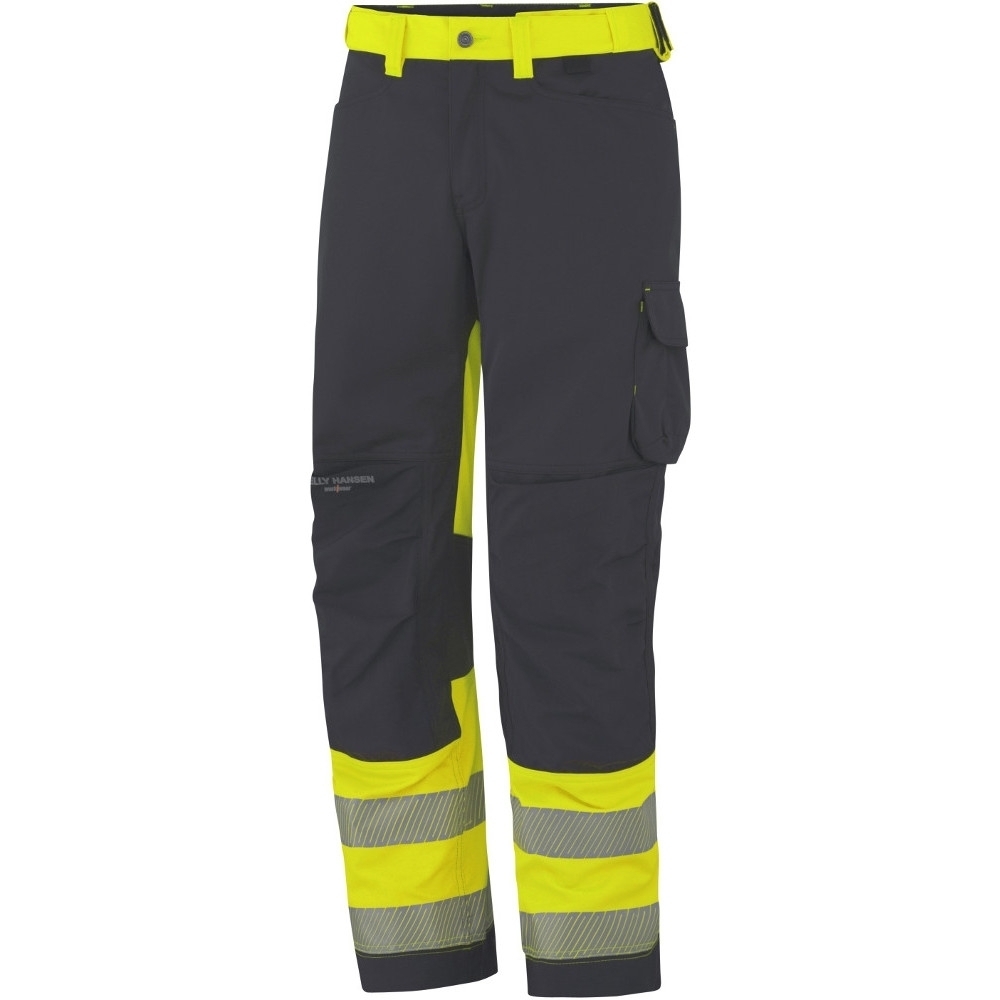 Helly Hansen Mens York Reinforced Class 1 Hi Vis Workwear Trousers C56 - Waist 39.5’, Inside Leg 33.5’