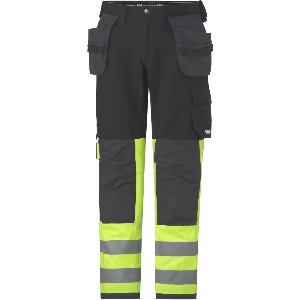 Helly Hansen Mens Visby Construction Pant Class 1 Hi Vis Trousers C48 - Waist 33’, Inside Leg 32’