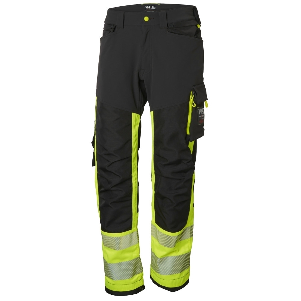 Helly Hansen Mens Icu Polyester Hi Vis Durable Work Trousers C44 - Waist 30’, Inside Leg 31’