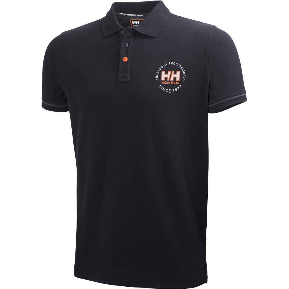 Helly Hansen Mens Oslo Contrast Short Sleeve Casual Work Polo Shirt L - Chest 42.5’ (108cm)