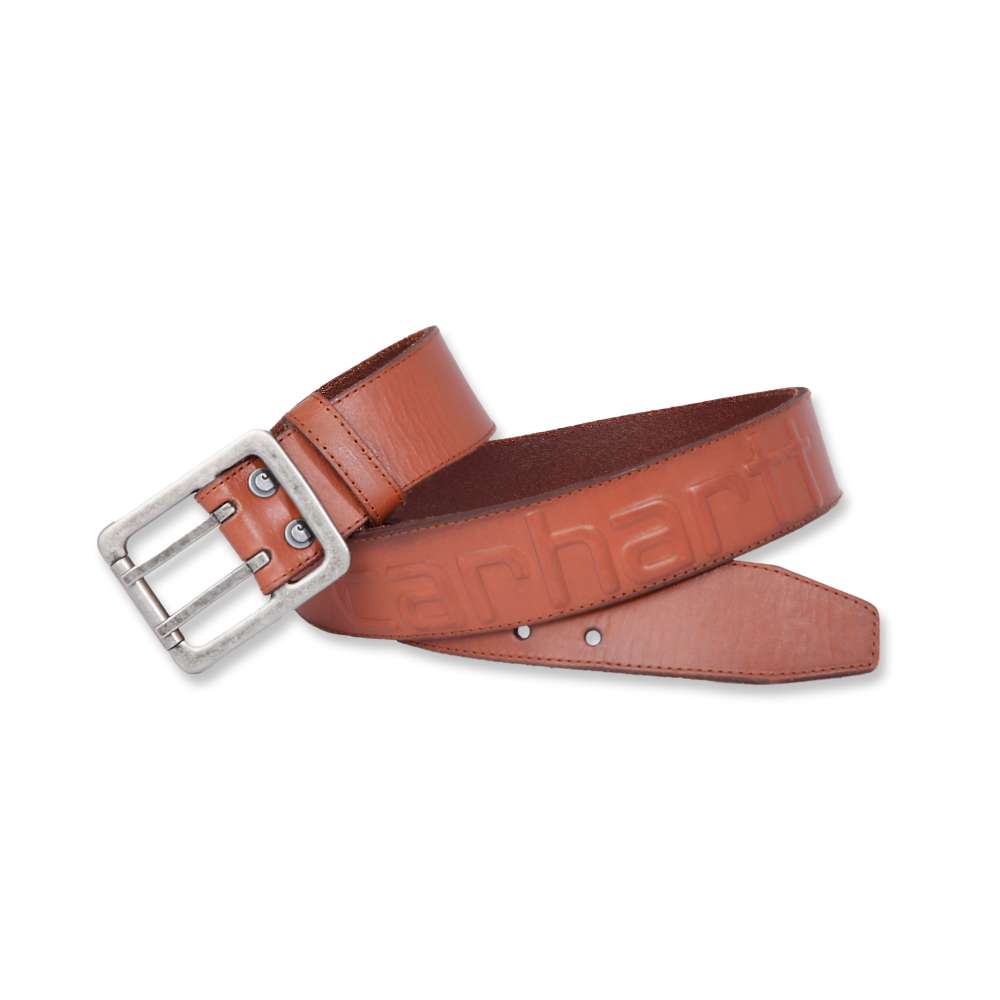 Carhartt Mens Leather Logo Belt Waist 44’ (104cm)