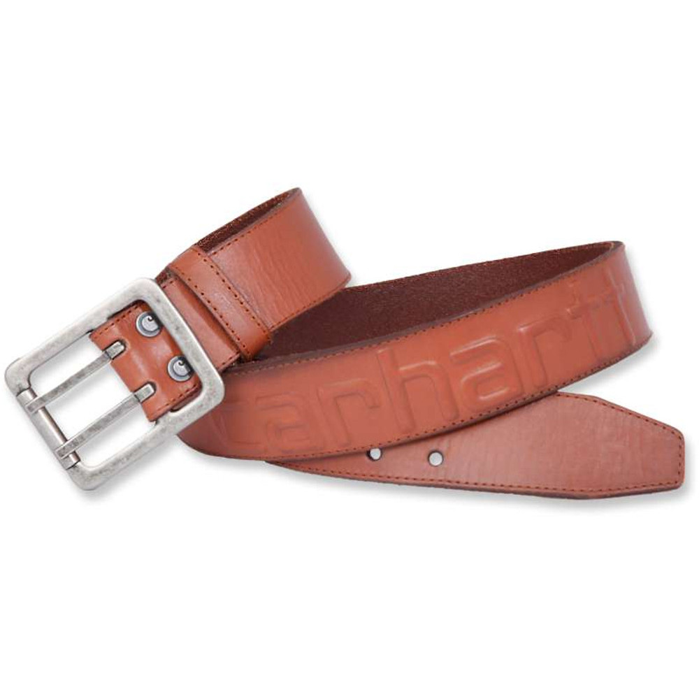 Carhartt Mens Leather Logo Belt Waist 38’ (96.52cm)
