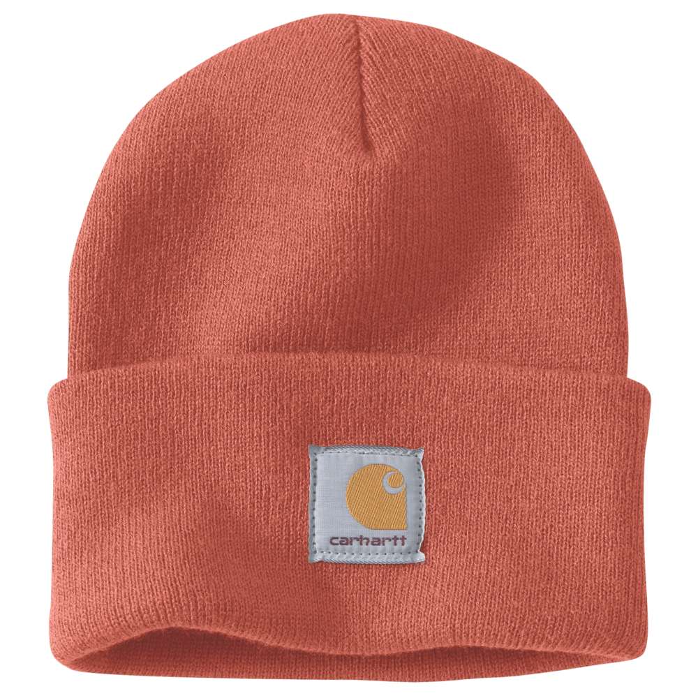 Product image of Carhartt Mens A18 Stretchable Rib Knit Acrylic Watch Beanie Hat One Size