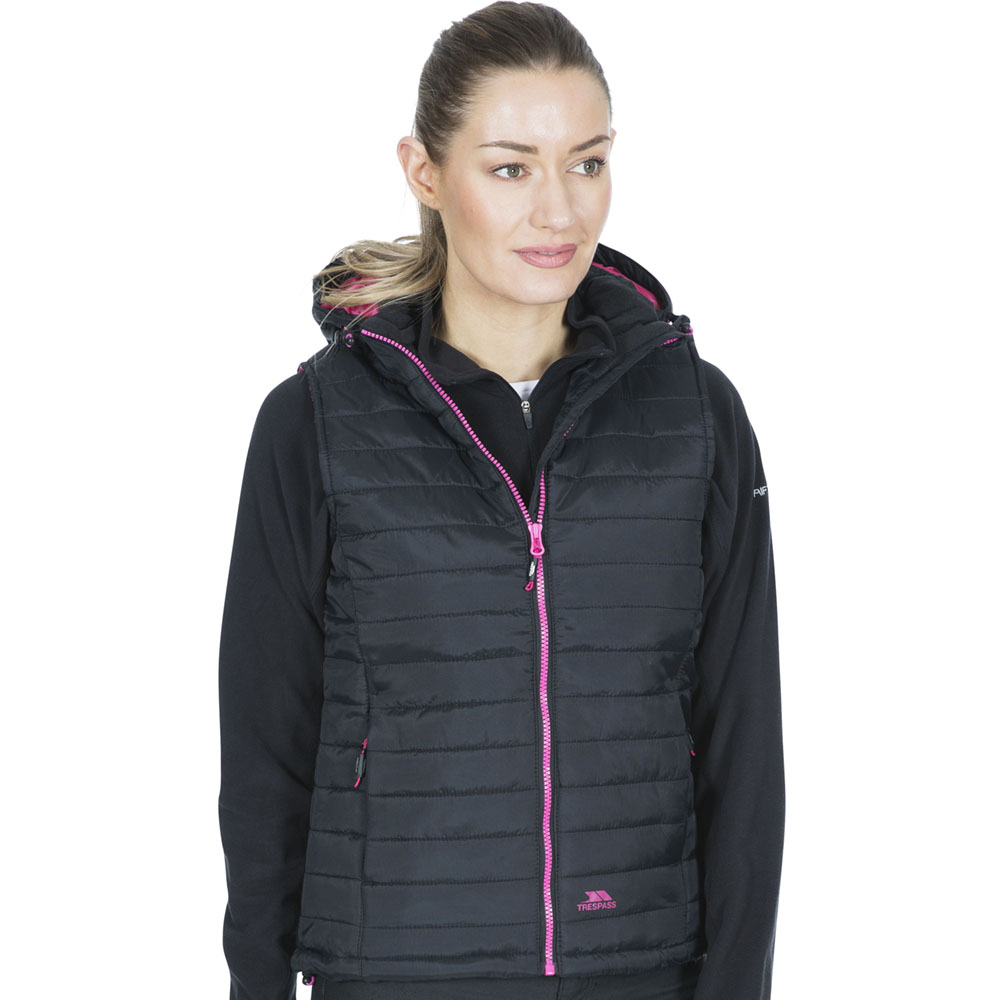 Trespass Womens Ladies Aretha Padded Hooded Walking Gilet