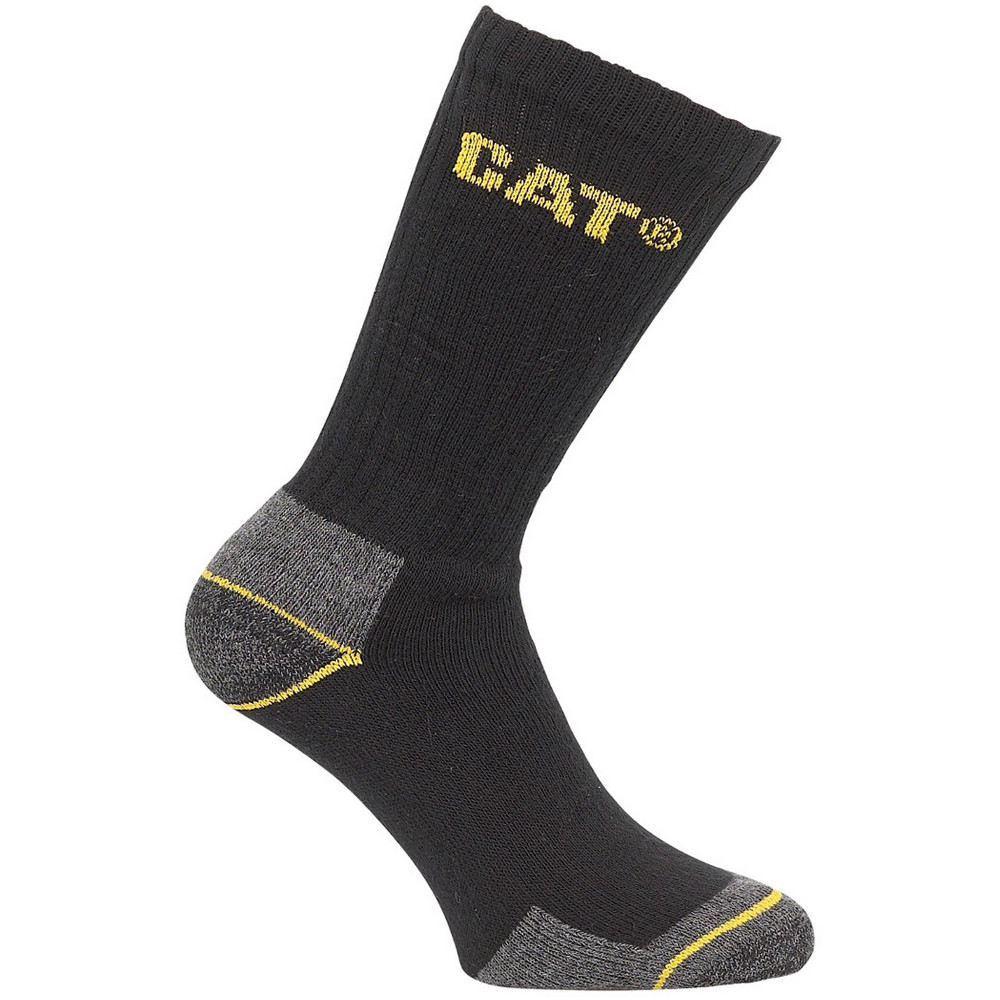 Product image of CAT Workwear Mens Workwear Crew 3 Pair Pack Workwear Socks UK Size 11-14