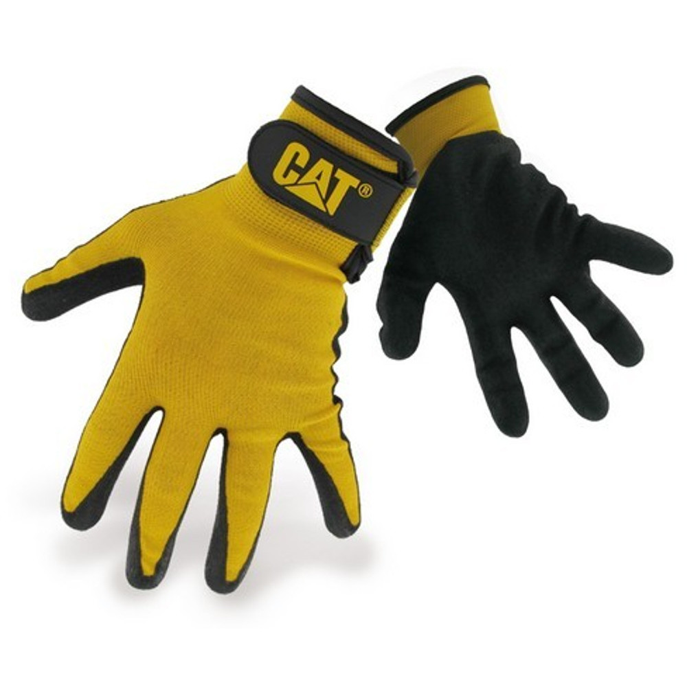 CAT Workwear Mens Workwear 17416 Nitrile Coated Adjustable Cuff Gloves Extra Large