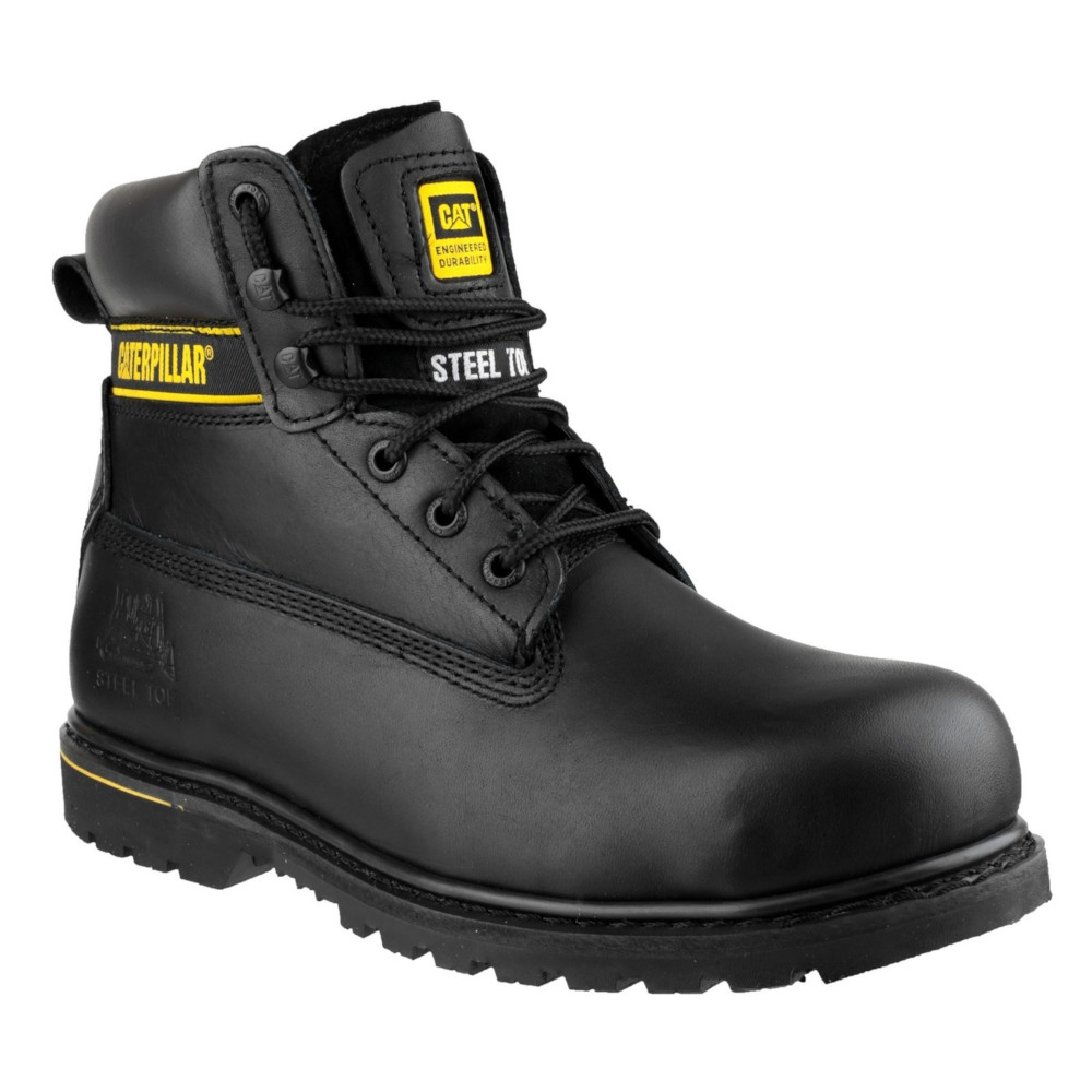 Caterpillar Mens Holton SB Safety Work Boots Black UK Size 15 (EU 49)