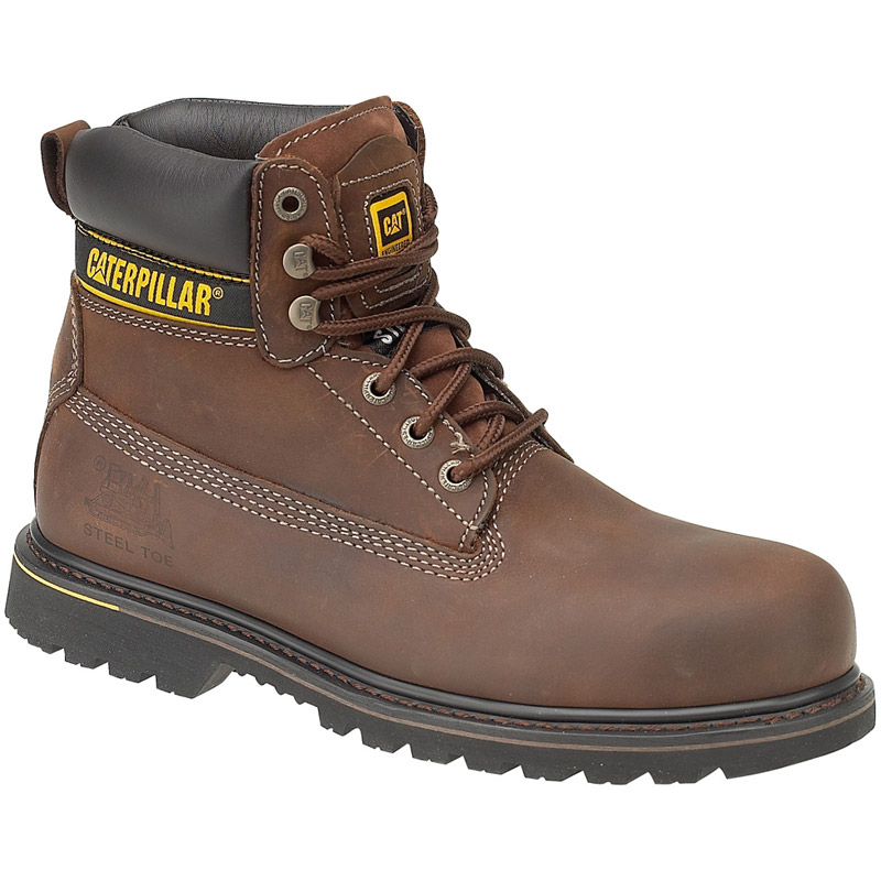 Caterpillar Mens Holton SB Safety Work Boots Brown