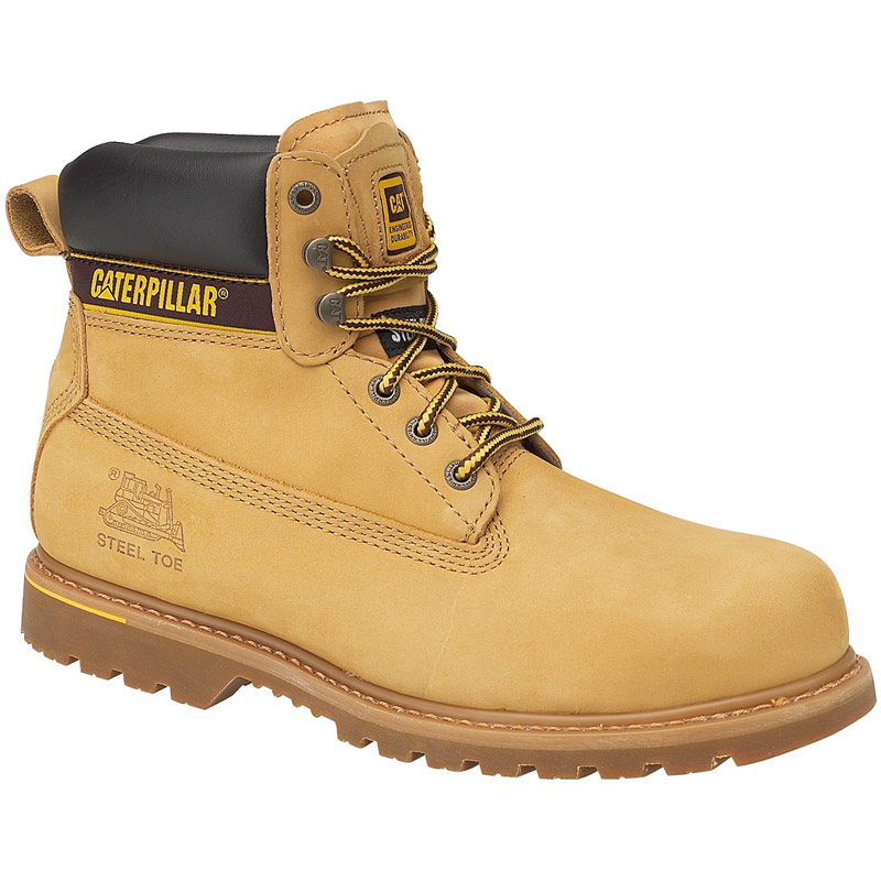 Caterpillar Mens Holton SB Safety Work Boots Honey