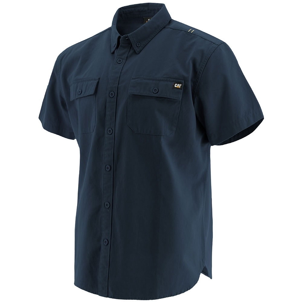 CAT Workwear Mens Button Up Short Sleeve Durable Work Shirt M - Chest 38-41’ (97 - 104cm)