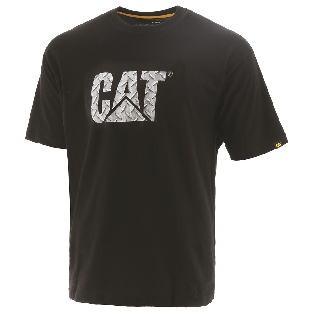 CAT Mens Custom Logo Breathable Cotton Work T Shirt M - Chest 38-41' (97 - 104cm)