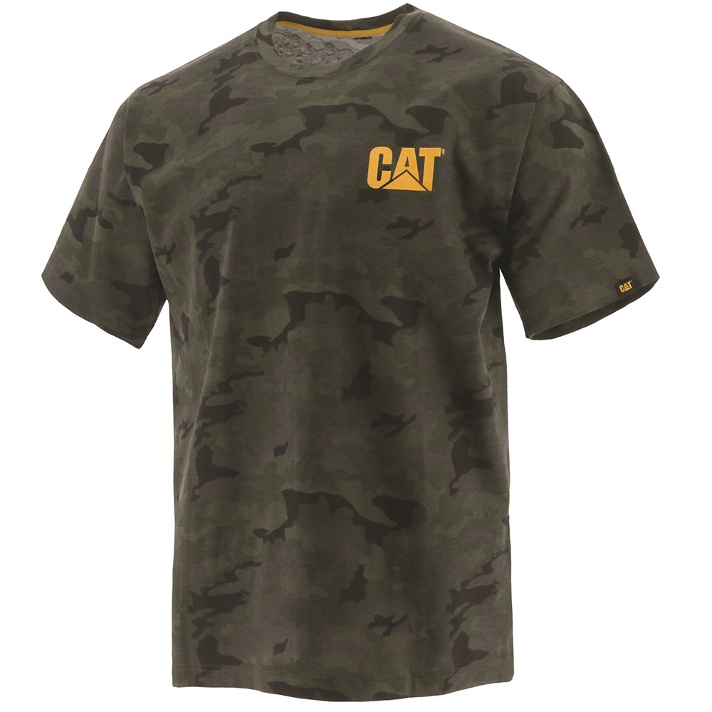 CAT Mens Trademark Breathable Cotton Work T Shirt M - Chest 38-41’ (97 - 104cm)