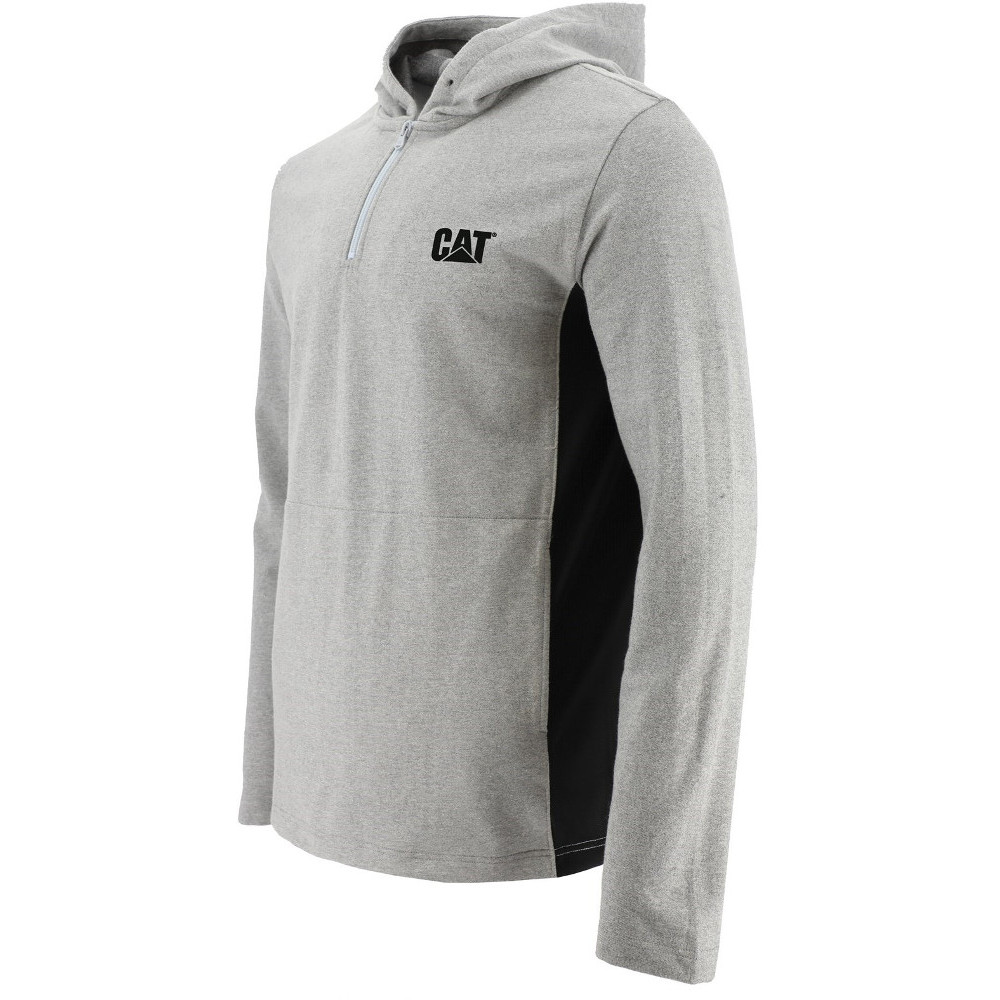 CAT Workwear Mens Coolmax Quarter Zip Wicking Hoodie XL - Chest 44-46’ (111-116cm)