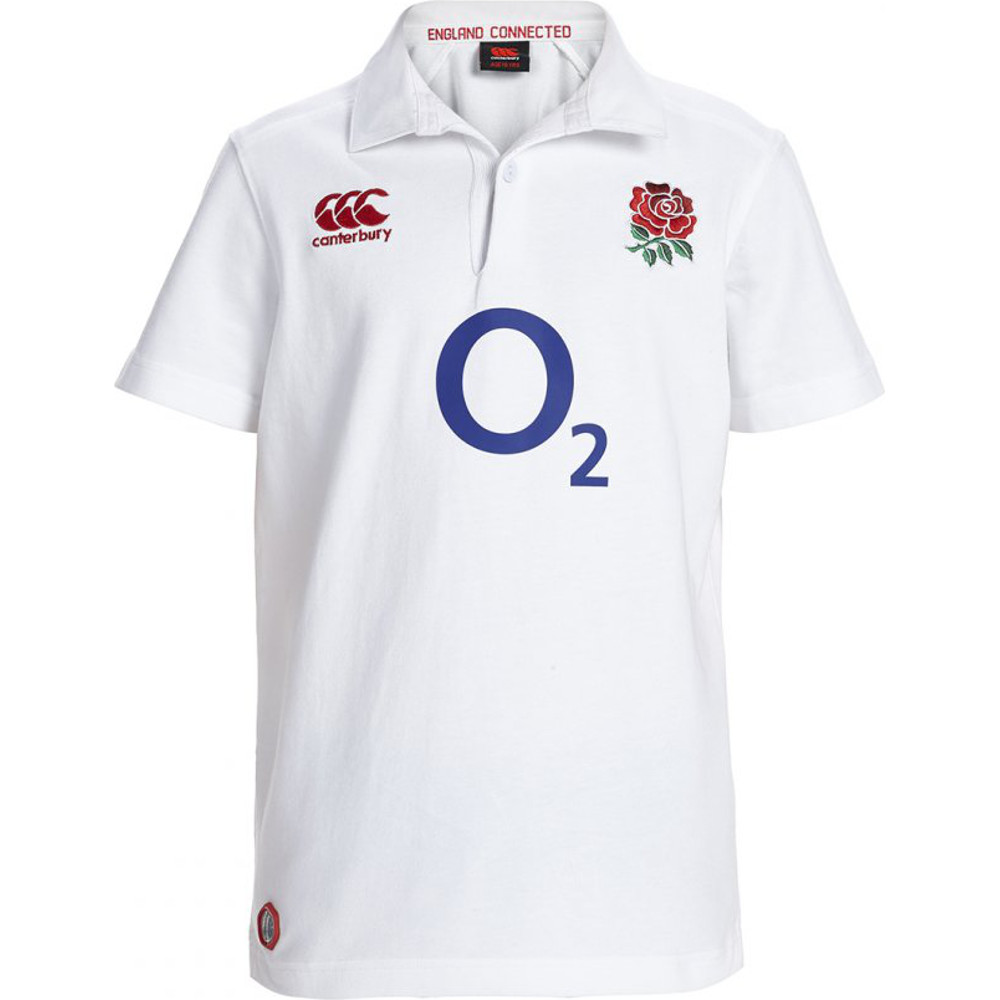 Canterbury Boys England Home Classic Short Sleeve Rugby Jersey Shirt 14 - Chest 32-34’ (81.5-86cm)