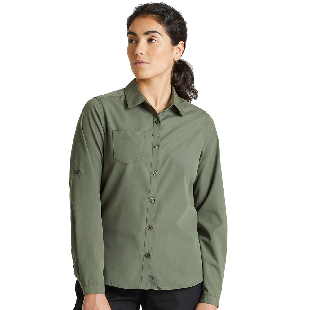 Craghoppers Expert Womens Kiwi Long Sleeve Walking Shirt 12- Bust 41’, (104cm)
