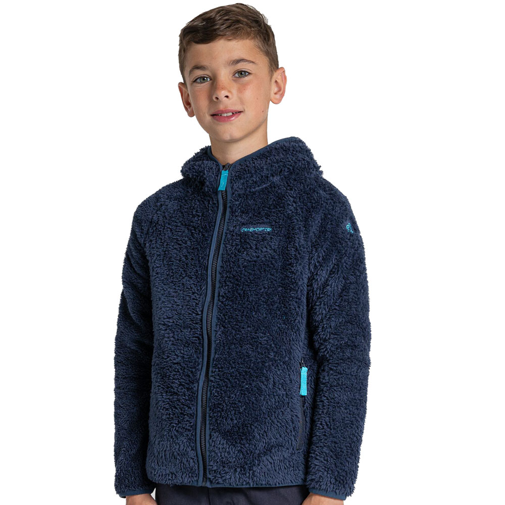 Craghoppers Boys Kaito Hooded Relaxed Fit Fleece Jacket 9-10 Years- Chest 27.25-28.75’, (69-73cm)