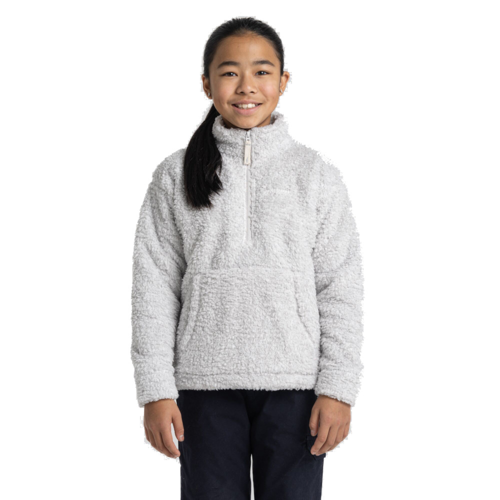 Craghoppers Girls Laune Half Zip Hooded Borg Fleece Jacket 3-4 years