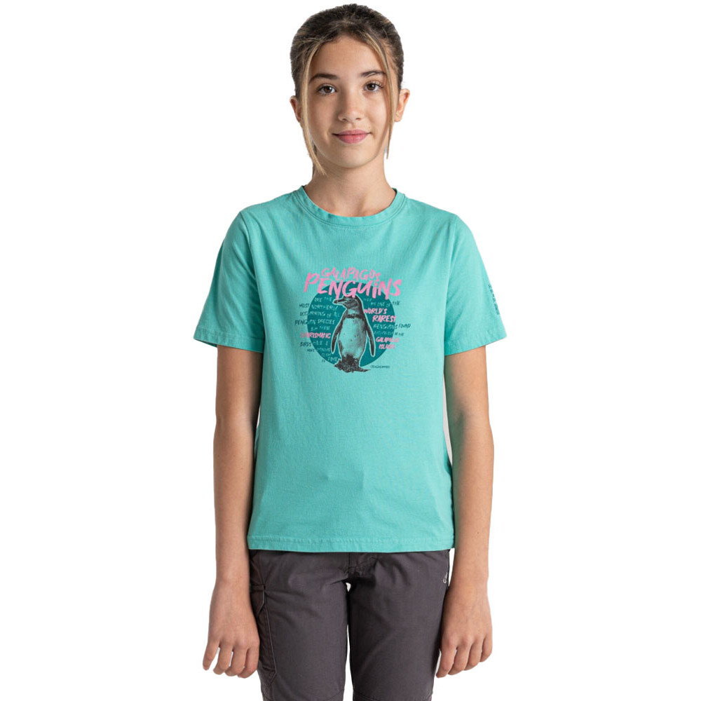Craghoppers Girls Ellis Short Sleeve Cotton T Shirt 11-12 Years - Chest 29.5-31’ (75-79cm)
