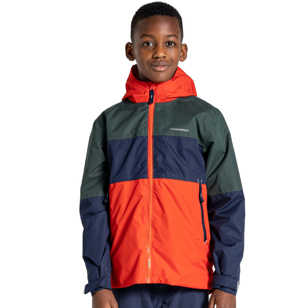 Craghoppers Boys Bellamy Waterproof Reflective Jacket 3-4 Years- Chest 21.5-22.5’, (55-57cm)