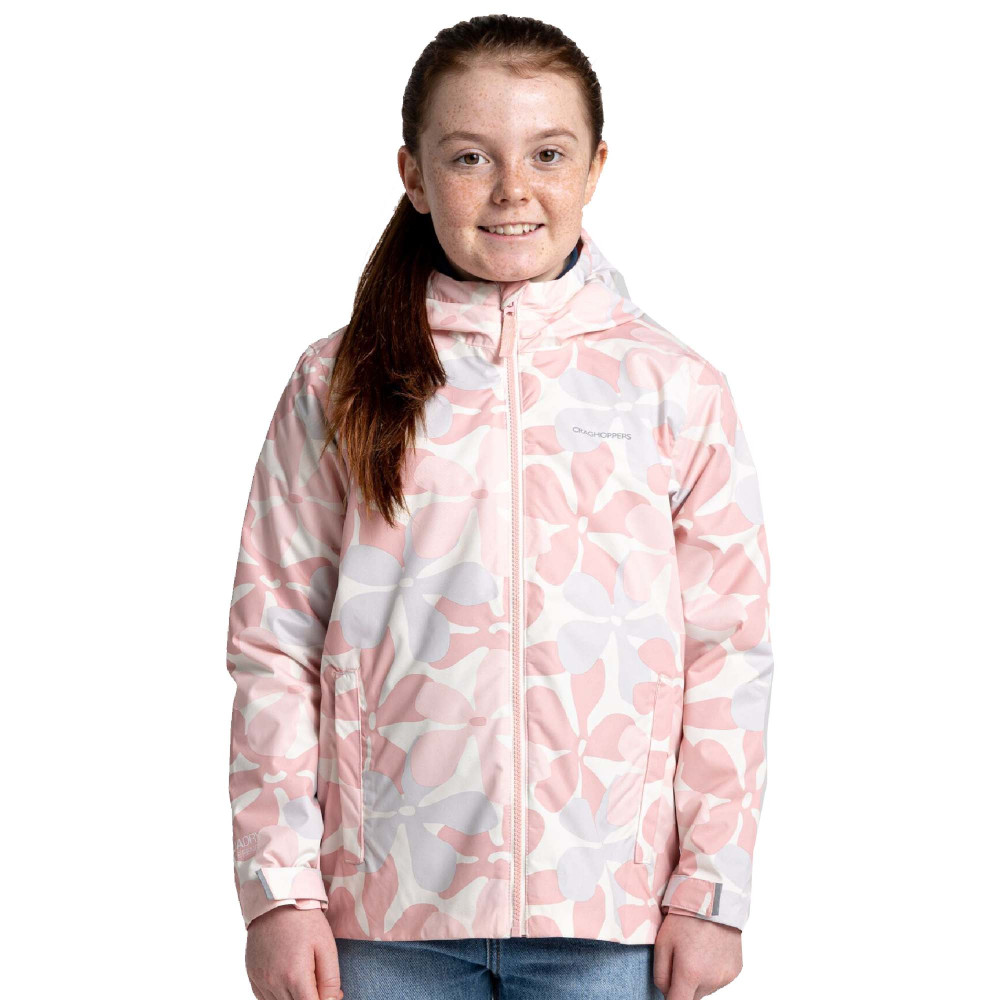 Craghoppers Girls Teagan Waterproof Reflective Jacket Outdoor Look