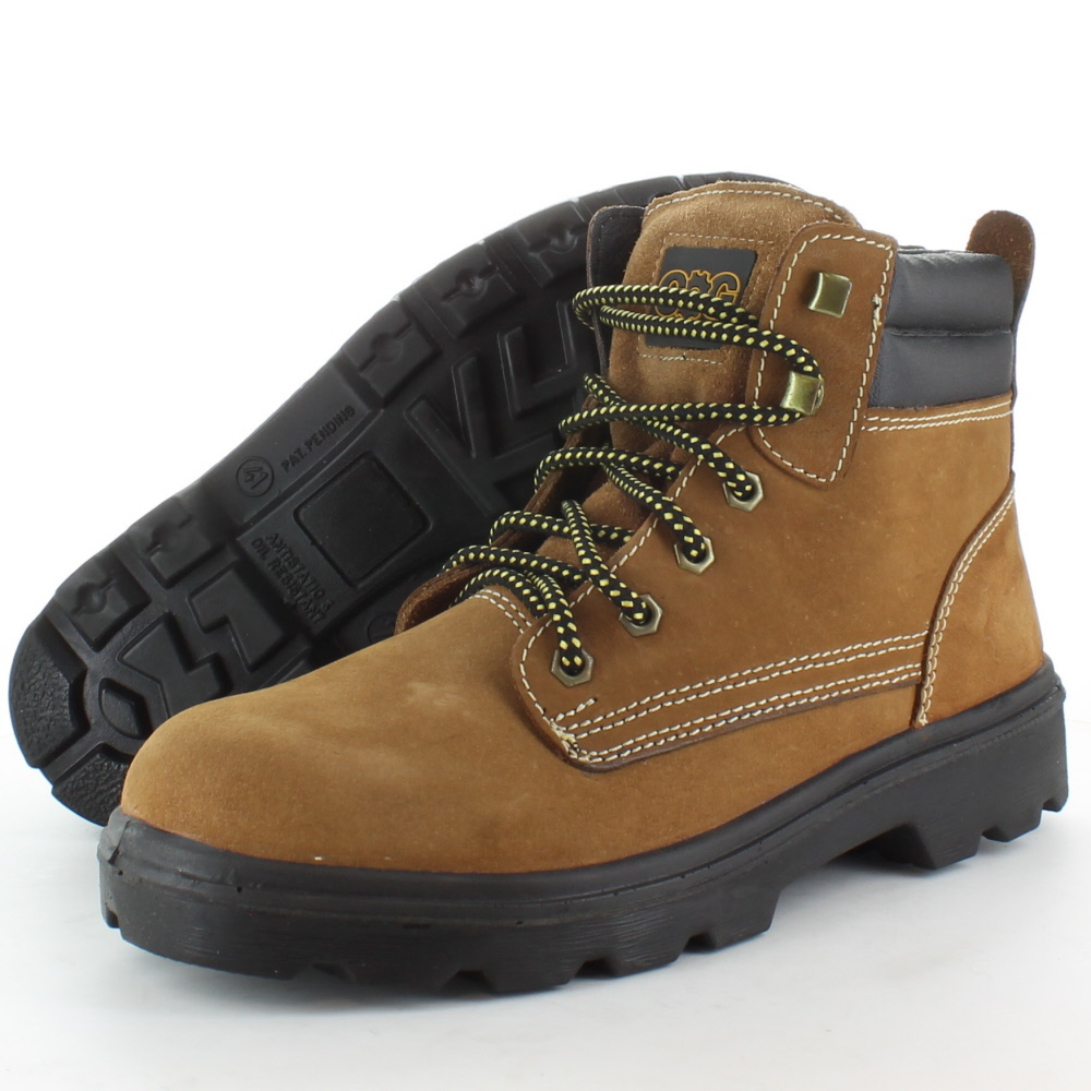 Brookes Mens COG Nubuck Steel Toecap Safety Boots UK Size 7