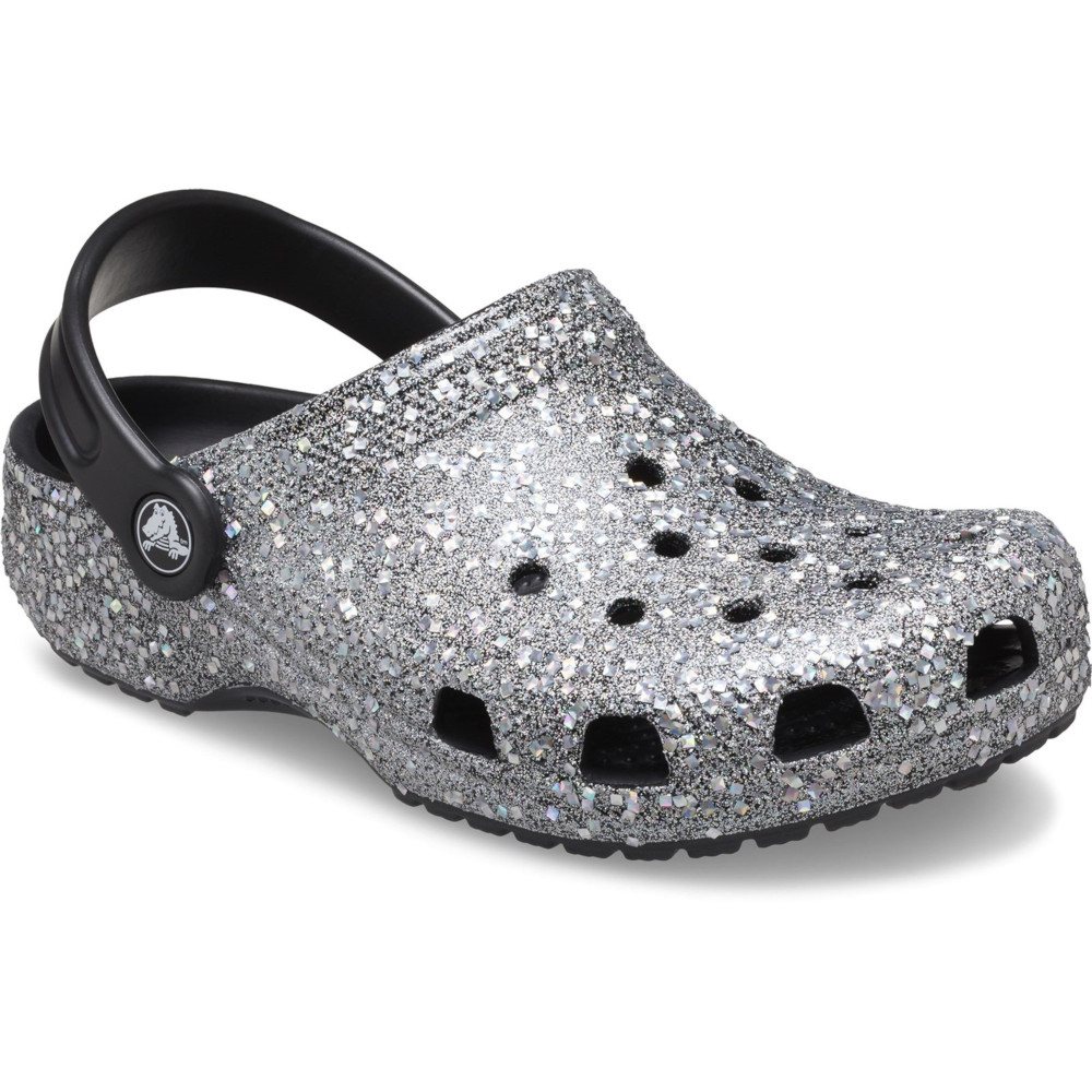 Crocs Girls Classic Breathable Glitter Summer Clogs UK Size 1 (EU 32-33)