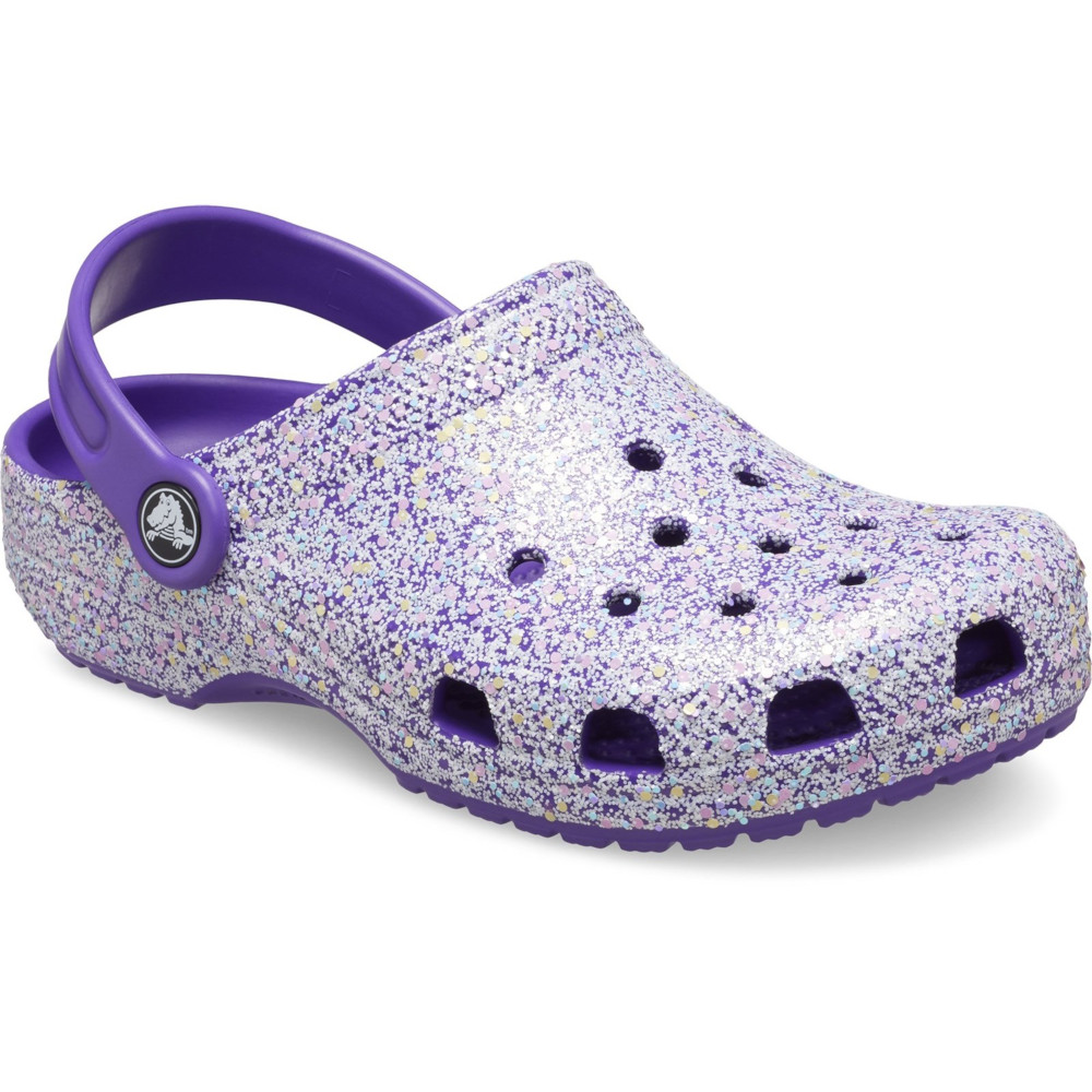 Crocs Girls Classic Breathable Glitter Summer Clogs UK Size 11 (EU 28-29)