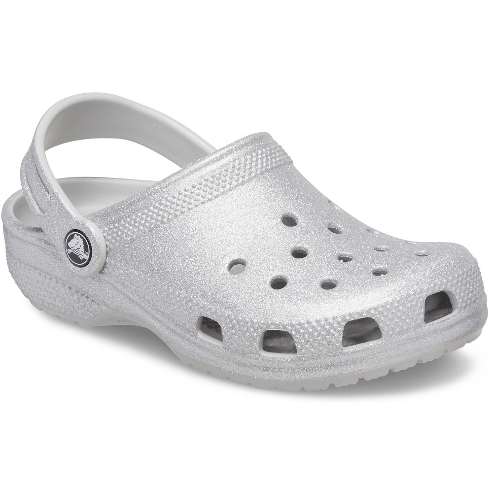 Crocs Girls Classic Breathable Glitter Summer Clogs UK Size 2 (EU 33-34)