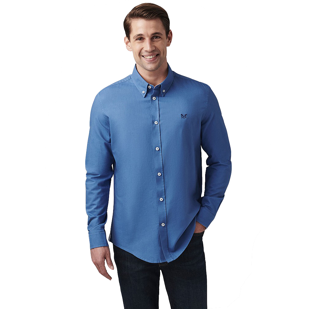 Crew Clothing Mens Long Sleeve Herringbone Gingham Shirt M - Chest 40-41.5’