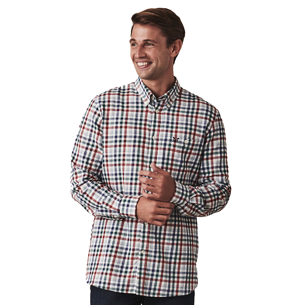 Crew Clothing Mens Long Sleeve Classic Check Flannel Shirt S - Chest 38-39.5’