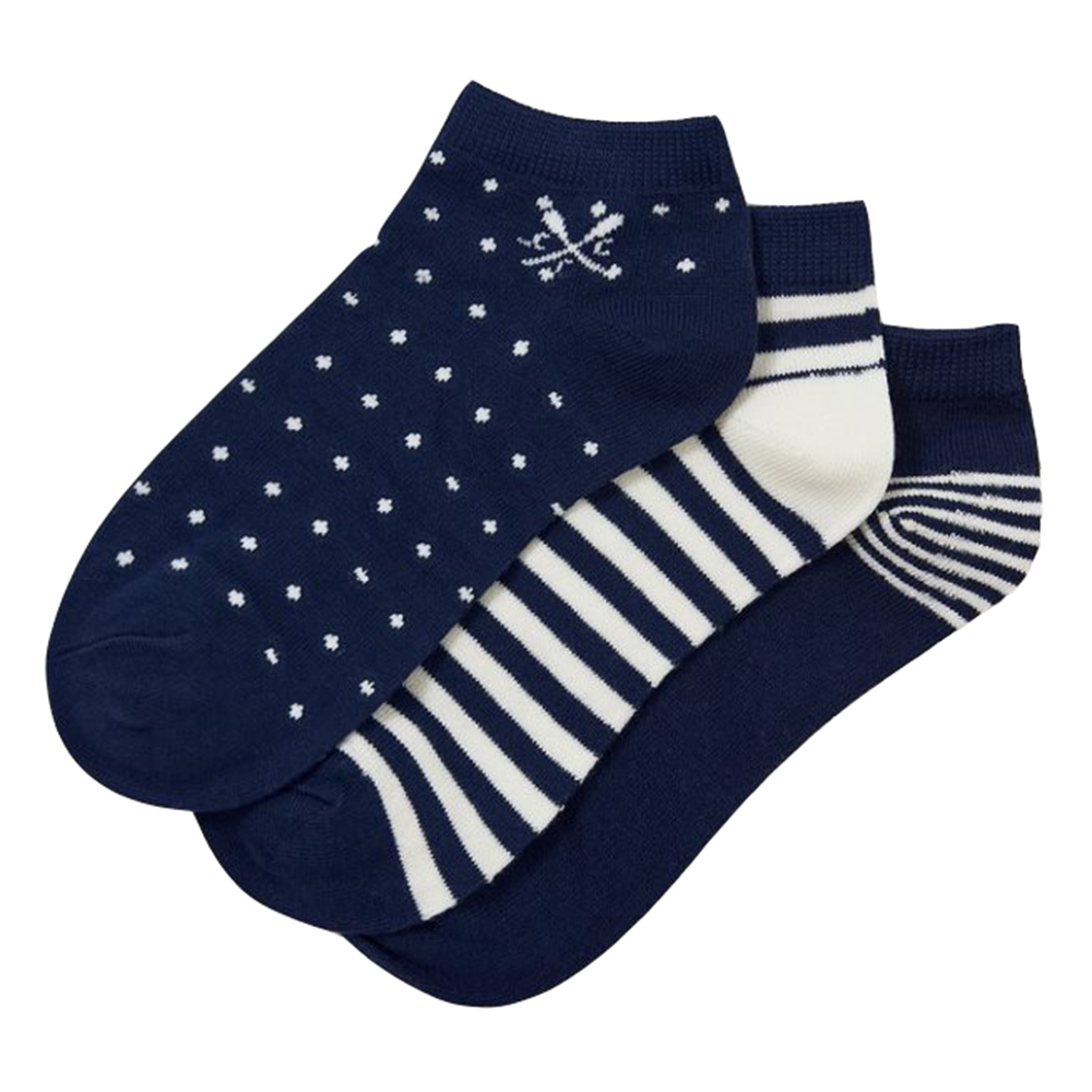 Product image of Crew Clothing Womens 3 Pack Breathable Trainer Socks One Size