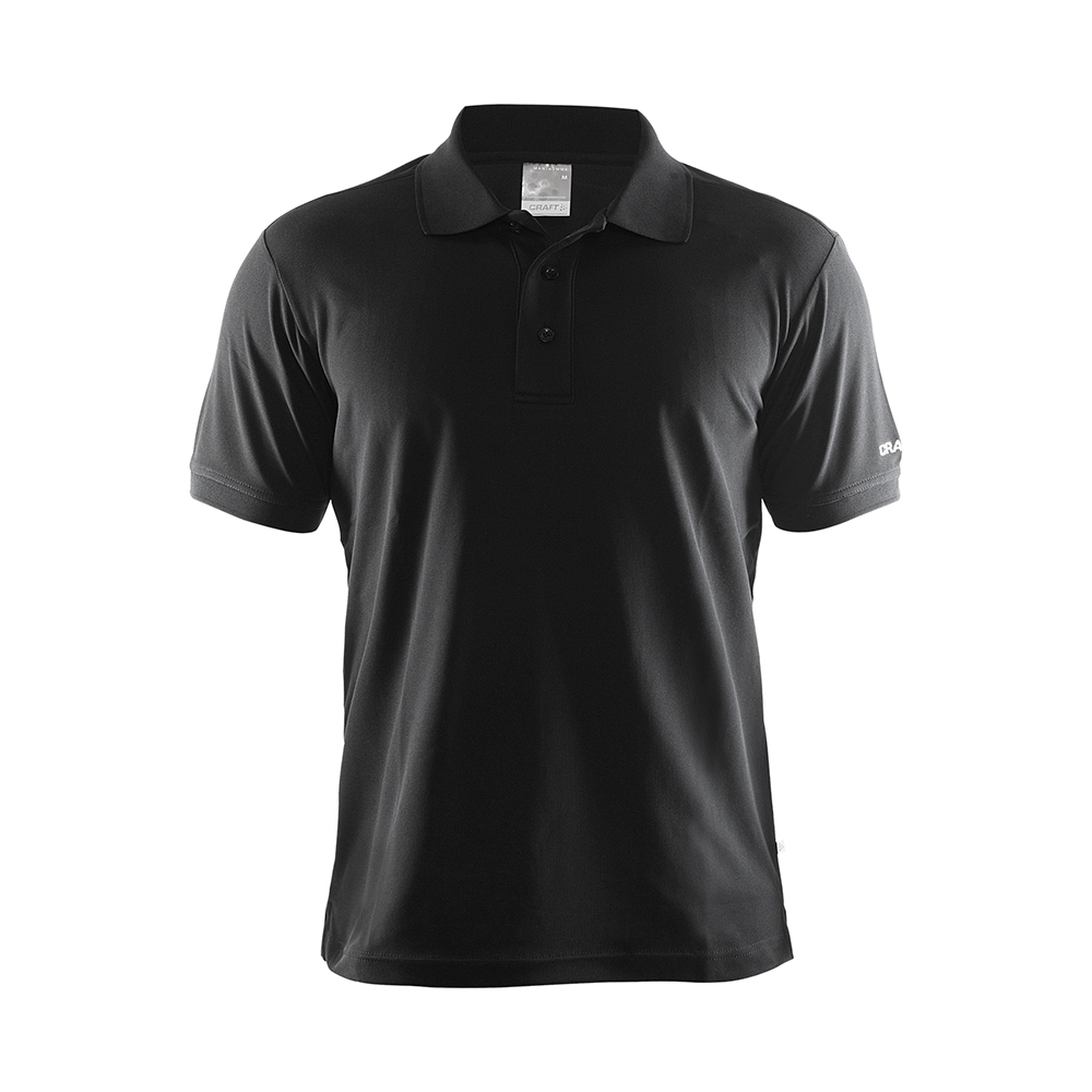 black polyester polo
