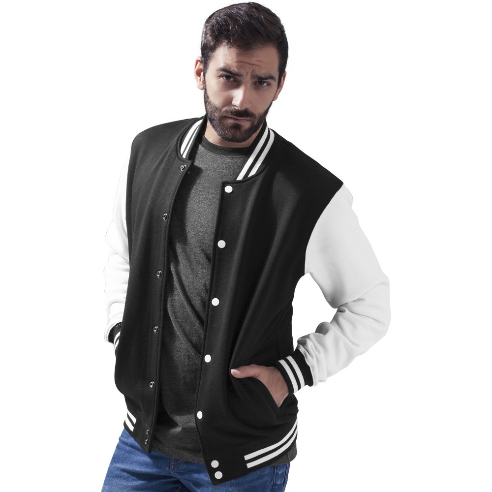 Cotton Addict Mens Contrast Sweat College Casual Jacket L - Chest 47’ (119.38cm)