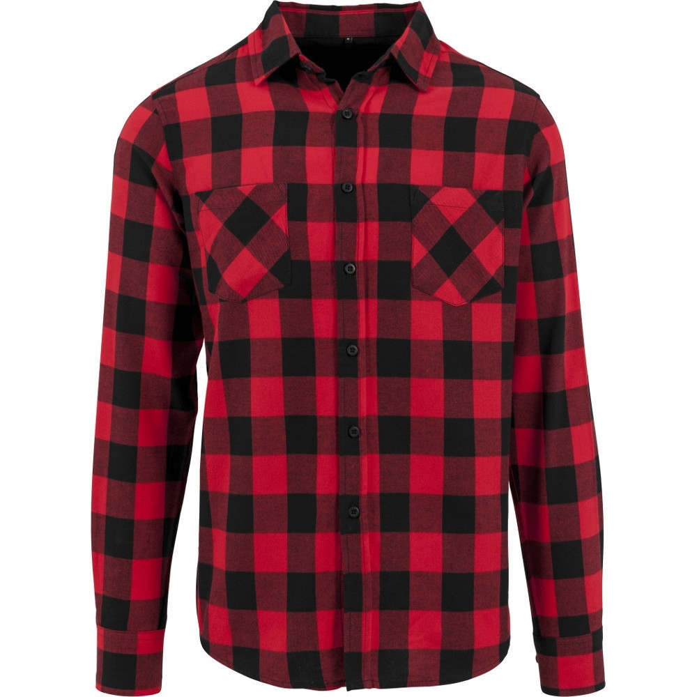 Cotton Addict Mens Checked Flannel Long Sleeve Button Shirt M - Chest 43’ (109.22cm)