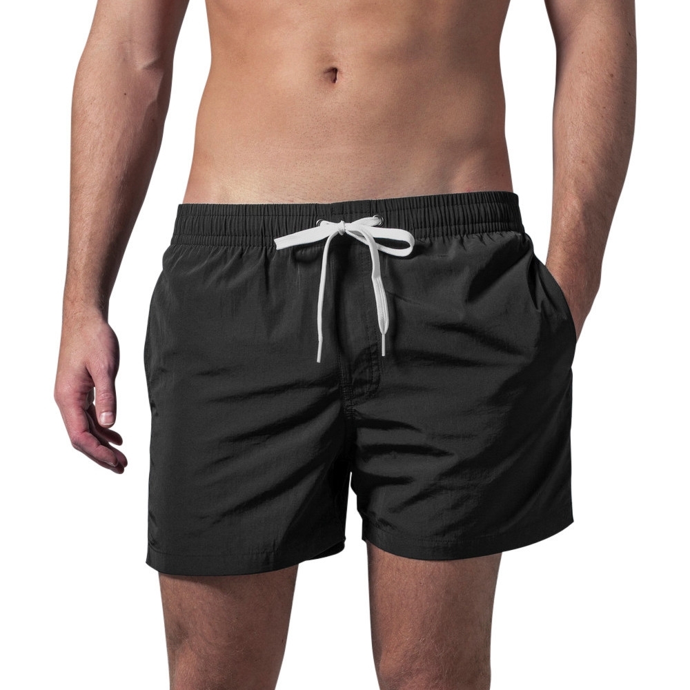 Cotton Addict Mens Elasticated Quick Dry Beach Swim Shorts L - Waist 35’ (88.9cm)